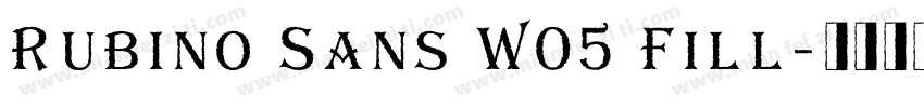 Rubino Sans W05 Fill字体转换